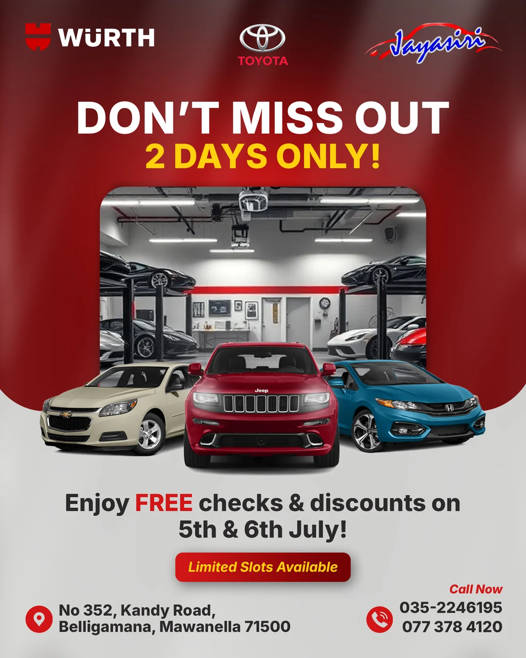 Jayasiri Motor Parts creative poster 1