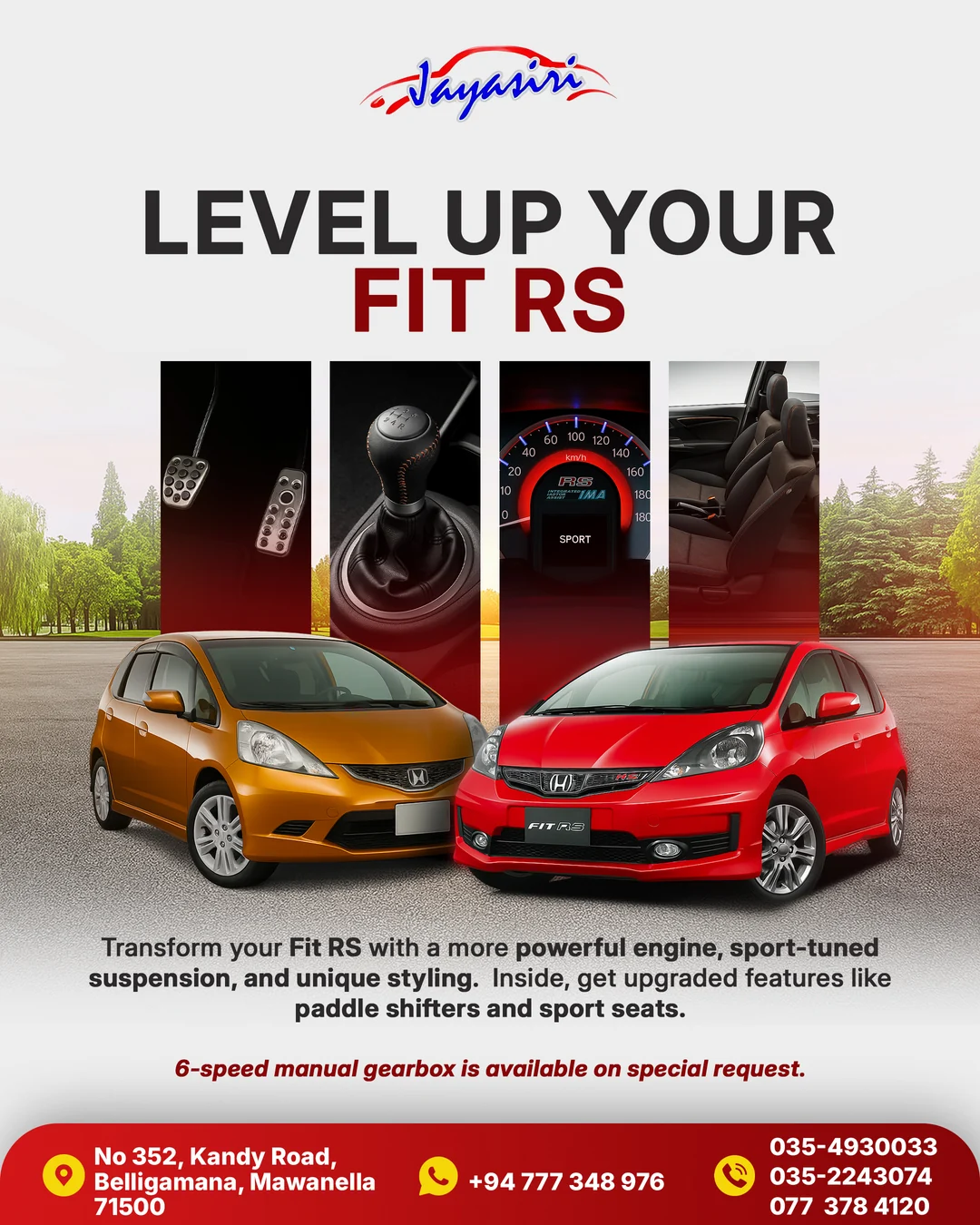 Jayasiri Motor Parts creative poster 2