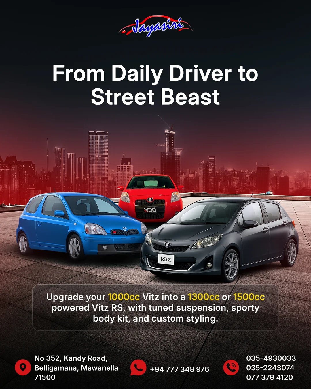 Jayasiri Motor Parts creative poster 5